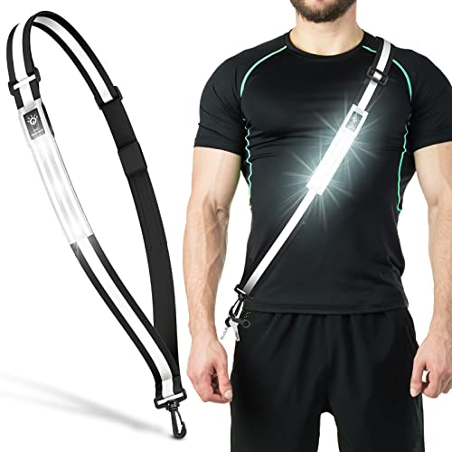 Reflektierende LED-Gürtelschärpe, Sicherheitslichter für Spaziergänger bei Nacht, hohe Sichtbarkeit, reflektierende Laufausrüstung für Männer, Frauen, Kinder, Nacht-Hunde-Spaziergänge (schwarz) Reflektierende LED-Gürtelschärpe, Sicherheitslichter für Spaziergänger bei Nacht, hohe Sichtbarkeit, reflektierende Laufausrüstung für Männer, Frauen, Kinder, Nacht-Hunde-Spaziergänge (schwarz) von Ylzzrs