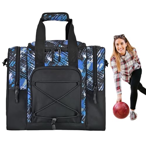 Ynnhik Bowlingtaschen - Bowlingtaschen 1 Ball, Einkaufstasche für 1 Ball,Handtaschen-Design, multifunktionale Taschen für Männer und Frauen, Fach für Handtücher und Schuhe von Ynnhik