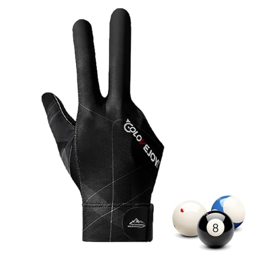 Ynnhik DREI-Finger-Billardhandschuhe - sn0oker-Sporthandschuhe | Billard-Pool-Handschuhe für die Linke/rechte Hand, Spleißverfahren, Universalgröße, sn0oker, Karambolsport von Ynnhik