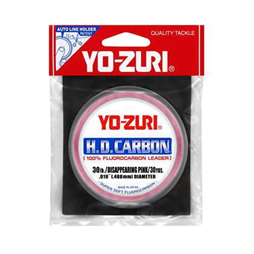 Yo-Zuri 27,7 m HD Fluorocarbon Vorfachschnur, Pink, 13,6 kg von Yo-Zuri