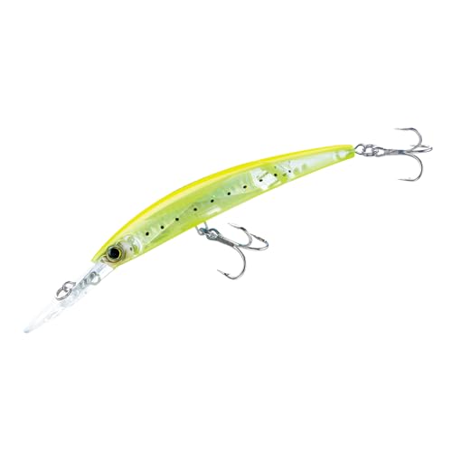 Yo-Zuri Crystal 3D Minnow Deep Diver Jointed Lure, Chartreuse Silber, 5-1/4-Inch von Yo-Zuri