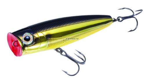 Yo-Zuri Sashimi Popper Schwimmköder, Metallic-Gold-Schwarz, 8,9 cm von Yo-Zuri