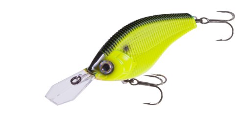 Yo-Zuri Sashimi Schwimmköder mit Flacher Kurbel, Chamäleon, Schwarz, Chartreuse, 6,4 cm von Yo-Zuri