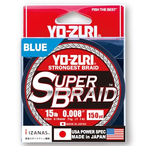 Yo-Zuri Yz Sb 15lb Bl 150yd Supergeflochtene und geflochtene Angelschnur, blau, 6,8 kg Yo-Zuri Yz Sb 15lb Bl 150yd Supergeflochtene und geflochtene Angelschnur, blau, 6,8 kg von Yo-Zuri