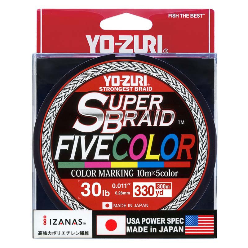 Yo-zuri Superbraid™ Fivecolor 300 M Braided Line Durchsichtig 0.320 mm von Yo-zuri