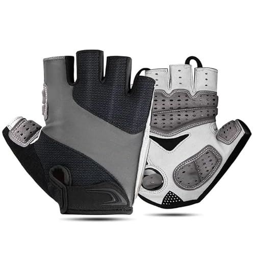 Motorradhandschuhe Sommer MTB Bike Halbfinger Fahrradhandschuh Fahrrad Atmungsaktiv Stoßdämpfende Sporthandschuhe rutschfeste Motorrad Handschuhe(Noir,XL) von YoGaes