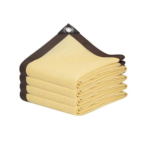 Sonnensegel Sonnenschirmnetz for den Garten im Freien, Terrasse, Sonnenschutzsegel, Schattierungsnetzabdeckung mit Ösen, Camping, Pergola, Auto, Segeltuch-Markise Sonnensegel Wasserdicht(Beige,2mx2m) von YoGaes