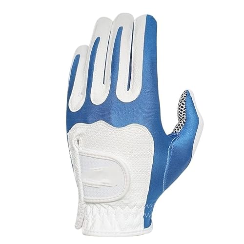 YoGaes Golfhandschuhe Golf Handschuhe Rutschfestes Design Atmungsaktive Linke Hand Rot Blau for Outdoor Sport Golfhandschuhe Damen(Blue left Hand,S 22) von YoGaes