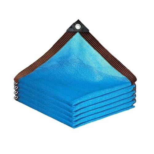 YoGaes Sonnensegel 6/12Pin Blau Sonnenschirm Net Im Freien Schwimmen Pool Pergola Garage Mesh Abdeckung Garten Gewächshaus Pflanze Blume Shading Netting Tuch Sonnensegel Wasserdicht(6Pin,4x6m) von YoGaes