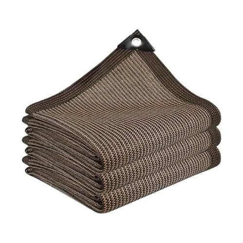 YoGaes Sonnensegel Beiges Sonnenschutznetz, UV-Schutzmarkise, geeignet for Balkon, Innenhof, Schwimmbad Sonnensegel Wasserdicht(Brown,1x3.0M(3.2x9.8ft)) von YoGaes