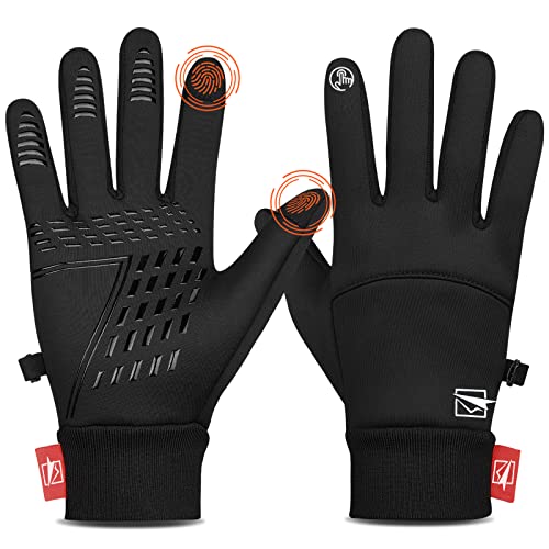 Yobenki Warme Winterhandschuhe, rutschfeste Touchscreen-Handschuhe, winddicht und wasserabweisend, Laufhandschuhe, Thermohandschuhe, kaltes Wetter, Fahrradhandschuhe für Herren und Damen, Wandern, Yobenki Warme Winterhandschuhe, rutschfeste Touchscreen-Handschuhe, winddicht und wasserabweisend, Laufhandschuhe, Thermohandschuhe, kaltes Wetter, Fahrradhandschuhe für Herren und Damen, Wandern, von Yobenki