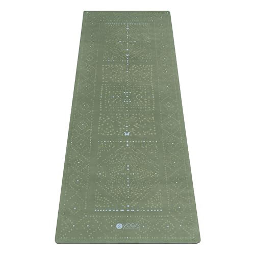 Yoga Design Lab Combo Yogamatte | rutschfest, Matte/Handtuch, Guter Halt bei viel Schweiß, Naturkautschuk | mit Tragegurt (Boho Glow, 5.5mm) von Yoga Design Lab