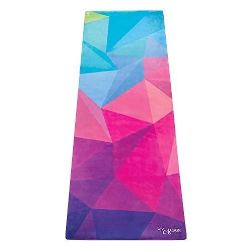 Yoga Design Lab Combo Yogamatte | rutschfest, Matte/Handtuch, Guter Halt bei viel Schweiß, Naturkautschuk | mit Tragegurt (Geo, 3.5mm) von Yoga Design Lab