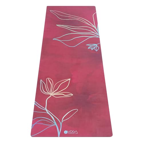 Yoga Design Lab Combo Yogamatte | rutschfest, Matte/Handtuch, Guter Halt bei viel Schweiß, Naturkautschuk | mit Tragegurt (Iris, 3.5mm) von Yoga Design Lab