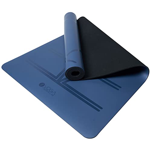 Yoga Design Lab Infinity Yogamatte | Umweltfreundlich, gepolstert und Anti-rutsch, bietet einzigartigen Halt | mit Tragegurt (Diamond Align Navy, 5mm) von Yoga Design Lab