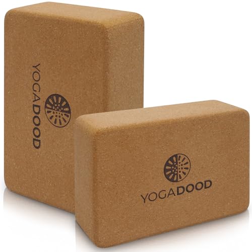 Hochwertiger Kork-Yoga-Block, ideal für Yoga-Enthusiasten, 2 Yoga-Blöcke aus Kork mit Griffkraft, perfekt für Yogamatten, 2 Stück von Yoga Dood