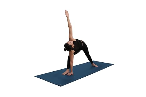 Yoga-Mad Studio-Yogamatte, extra lang, 220 cm lang, 80 cm breit, rutschfeste Gymnastikmatte mit hoher Dichte, für Pilates, Yoga, Stretching, Heimtraining und allgemeine Fitness von Yoga-Mad