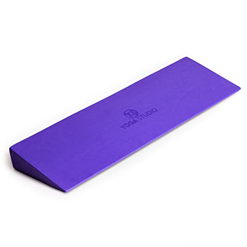 Yoga Studio Ja lila, 50 x 15 x 5 cm, Rutschfester Eva-Keil für Iyengar Yoga, leichtes Übungszubehör, violett, Regular von Yoga Studio