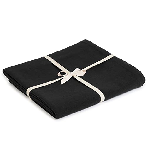 Yoga Studio Organic/Blanket/Black/Ys Yoga-Decke aus Bio-Baumwolle, Schwarz, Regular von Yoga Studio