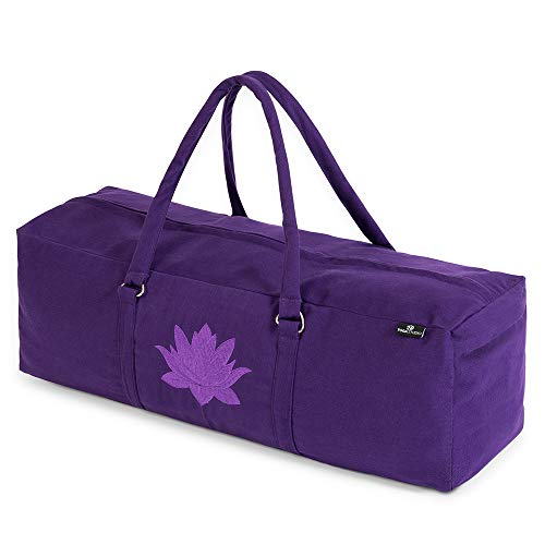 Yoga Studio YS/KitBag/SolidColours/Purple Yoga Kit, 71 x 23 x 18 cm, Baumwolle Yogamatte Tasche mit Aufbewahrungstaschen, YKK Reißverschluss-Lila, violett, Size:71cmx23x18cm Yoga Studio YS/KitBag/SolidColours/Purple Yoga Kit, 71 x 23 x 18 cm, Baumwolle Yogamatte Tasche mit Aufbewahrungstaschen, YKK Reißverschluss-Lila, violett, Size:71cmx23x18cm von Yoga Studio