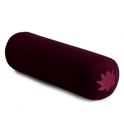 Yoga Studio YS/Lotus/BWBolster/Burgundy Nackenrolle, Buchweizen, biologisch, Marineblau, Violett, Burgunderrot, burgunderfarben, Regular von Yoga Studio