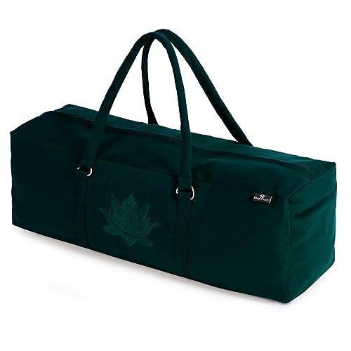Yoga Studio Yoga-Tasche | YKK Full Zip Fastening Carrier Equipment Bag | Baumwolle Yoga & Pilates Unisex Matte Tasche mit Aufbewahrungstasche Fächer für Matten & Zubehör | Passend für die meisten Yoga Studio Yoga-Tasche | YKK Full Zip Fastening Carrier Equipment Bag | Baumwolle Yoga & Pilates Unisex Matte Tasche mit Aufbewahrungstasche Fächer für Matten & Zubehör | Passend für die meisten von Yoga Studio