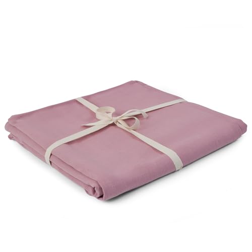 Yoga Studio Yogadecke aus Bio-Baumwolle, 142 x 205 cm, Meditationsdecke, GOTS-zertifiziert, kompakt, leicht zu transportieren, Yoga Essentials (Dusty Pink) von Yoga Studio