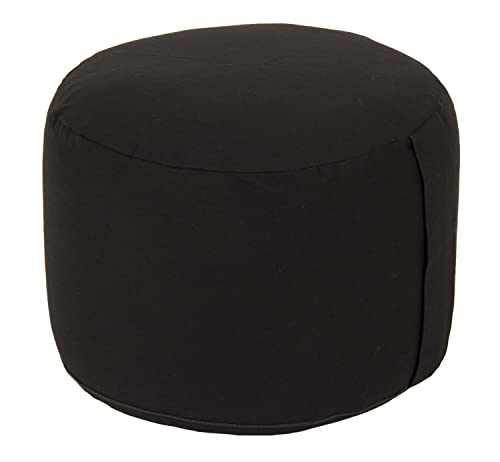 Yogabox Meditationskissen Glückssitz® Rondo Big D - regional hergestellt - Sitzhöhe: 28 cm, schwarz von Yogabox