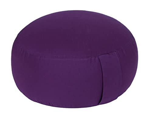 Yogabox Meditationskissen/Yogakissen Glückssitz Basic Made in Germany, Buchweizenschalen, aubergine von Yogabox