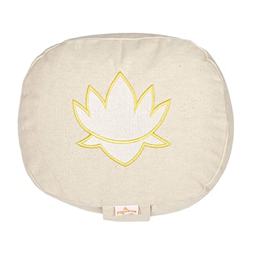 Yogabox Meditationskissen/Yogakissen Lotus oval, Natur von Yogabox