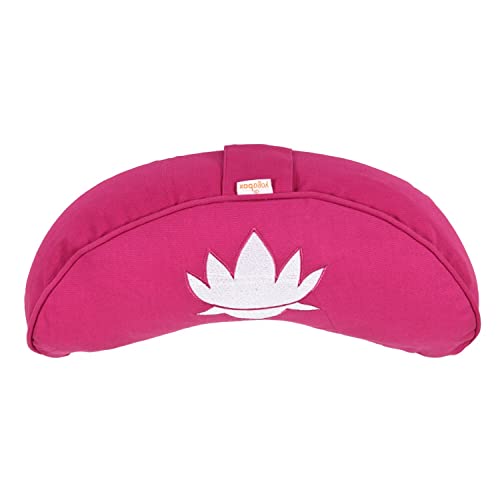 Yogabox Yogakissen Halbmond Basic Lotus Stick weiß, Magenta von Yogabox