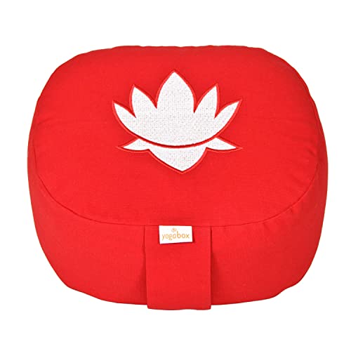 Yogabox Yogakissen oval Lotus Stick Basic, rot von Yogabox