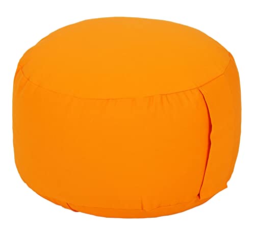 Yogabox Yogakissen Glückssitz Basic small Made in Germany, Buchweizenschalen, orange von Yogabox