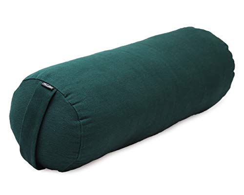 Yogishop Yoga-Bolster - rund - Vintage - Cotton - Basic 60 x 21 x 21 cm, Petrol Yogishop Yoga-Bolster - rund - Vintage - Cotton - Basic 60 x 21 x 21 cm, Petrol von Yogishop