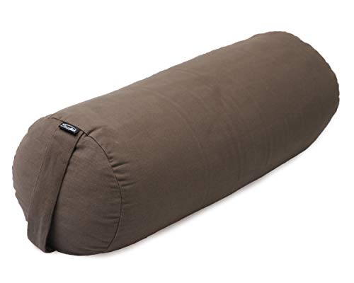 Yogishop Yoga-Bolster - rund - Vintage - Cotton - Basic 60 x 21 x 21 cm, Taupe Yogishop Yoga-Bolster - rund - Vintage - Cotton - Basic 60 x 21 x 21 cm, Taupe von Yogishop