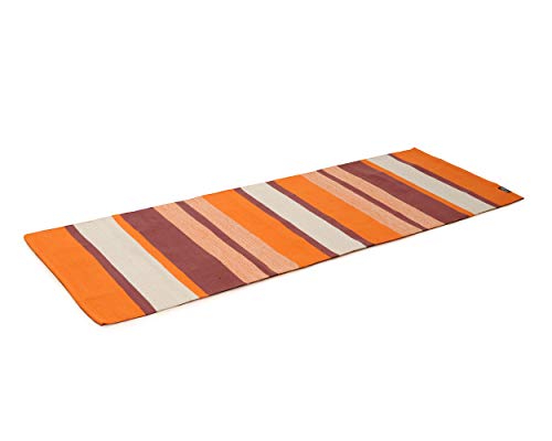 Yogishop Yogateppich Cotton Rug - Striped 201 x 70 x 0.3 cm, orange Yogishop Yogateppich Cotton Rug - Striped 201 x 70 x 0.3 cm, orange von Yogishop