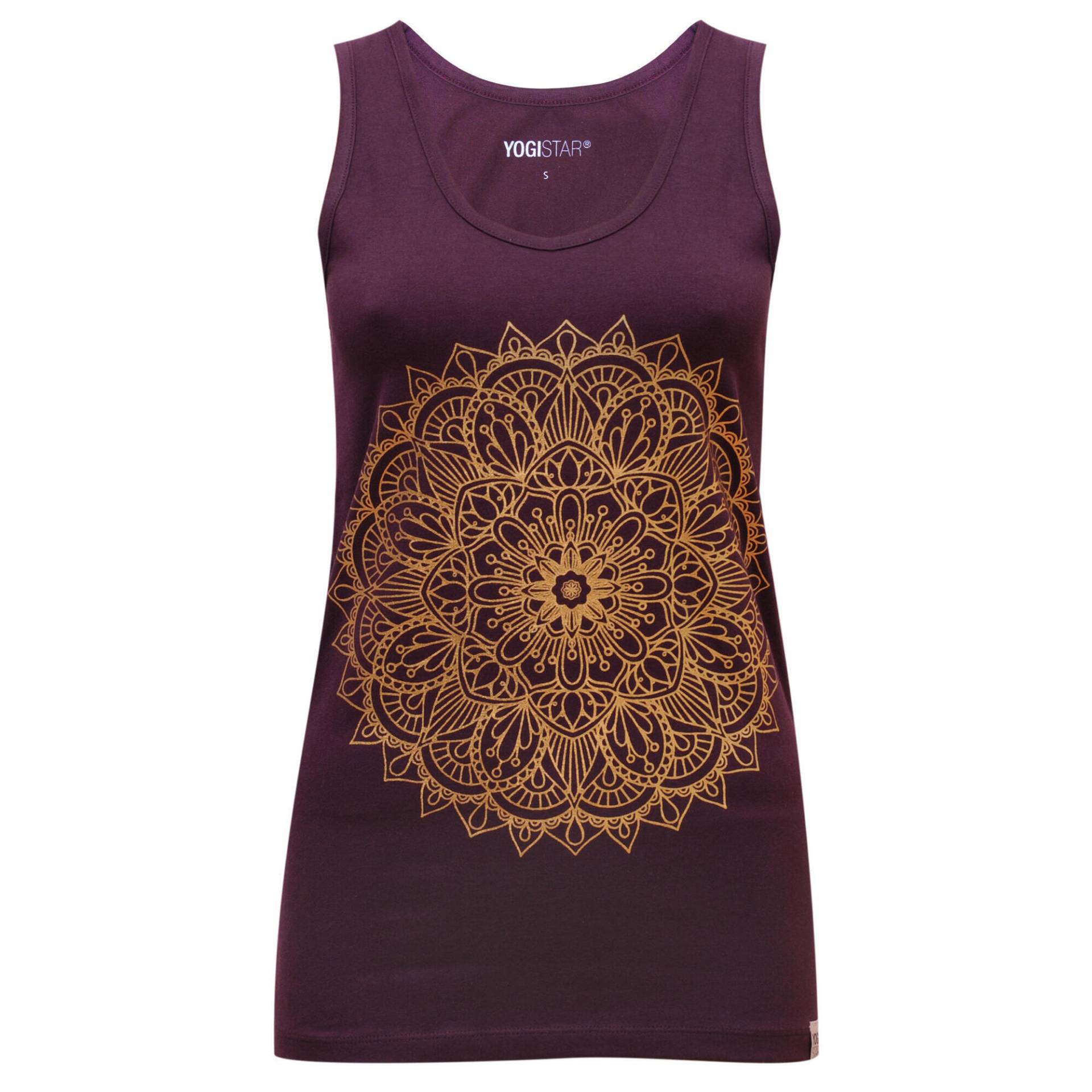 Yoga Tank Top Mandala Yoga Damen Violett Stretchig YOGISTAR von Yogistar