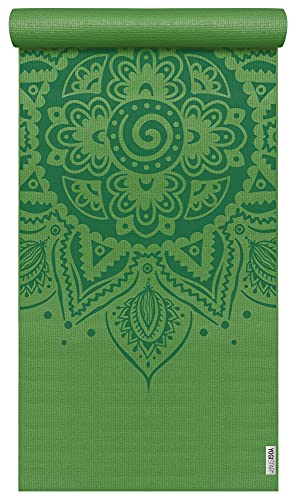 Yogistar Yogamatte Yogimat® Basic - Art Collection - Spiral Mandala Kiwi Grün von Yogistar