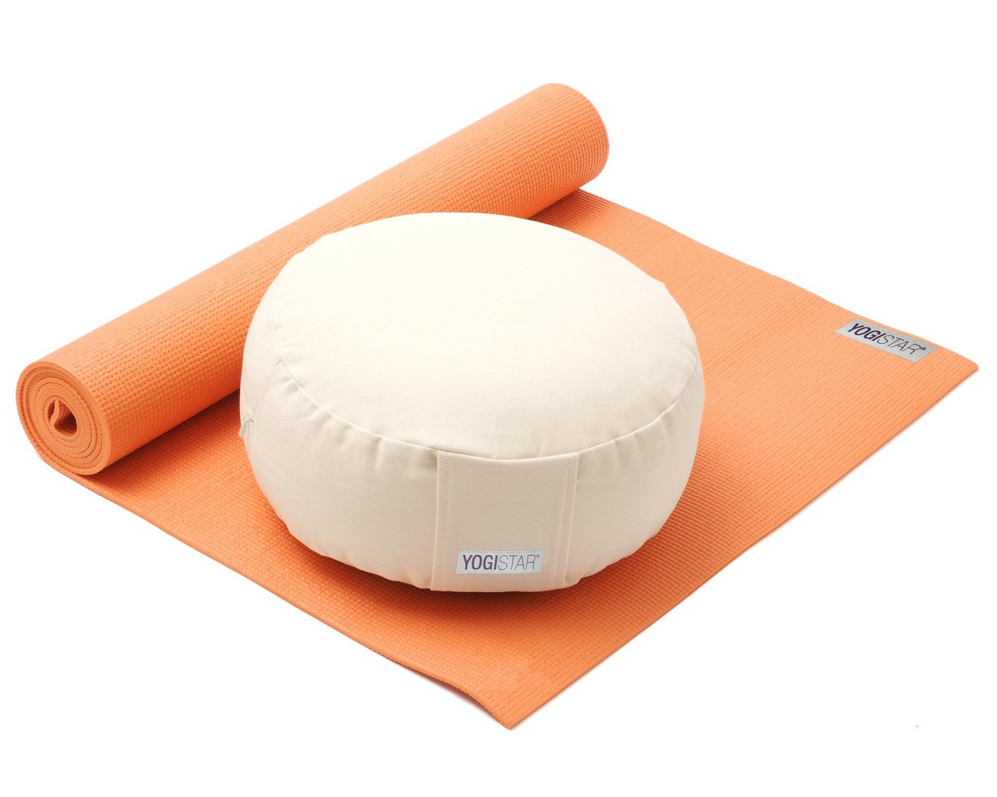 Yogistar Yogamatte Yoga Set Starter Meditation Pillow (Set, 2-St., Yogamatte, Meditationskissen), Yoga-Set bestehend aus: Yogamatte basic und Meditationskissen rund. von Yogistar