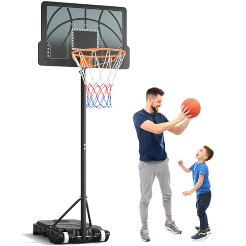 Yohood Basketballkorb Outdoor Kinder,Basketballkörbe mit Ständer Höhenverstellbar 110-210cm,Tragbarer Basketballkorb Indoor/Outside Wetterfest Schwarz Yohood Basketballkorb Outdoor Kinder,Basketballkörbe mit Ständer Höhenverstellbar 110-210cm,Tragbarer Basketballkorb Indoor/Outside Wetterfest Schwarz von Yohood