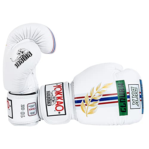 YOKKAO Muay Thai First at The Race Boxing Gloves - White - 14oz von Yokkao