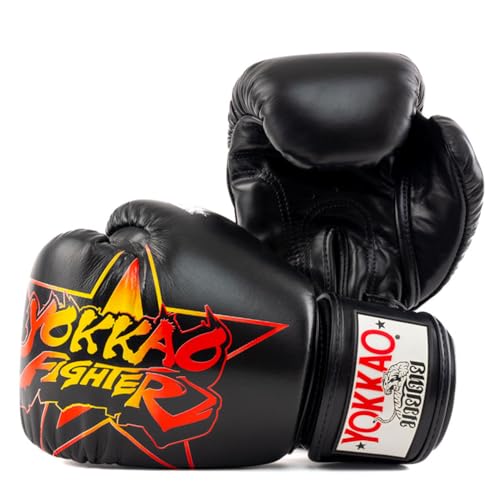 YOKKAO Muay Thai Fighter Gloves Black 14oz YOKKAO Muay Thai Fighter Gloves Black 14oz von Yokkao