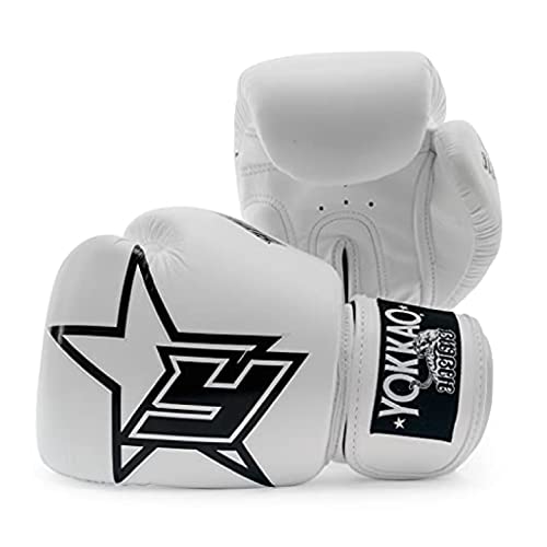 YOKKAO Muay Thai Institution Boxing Glove - White - 16oz von Yokkao