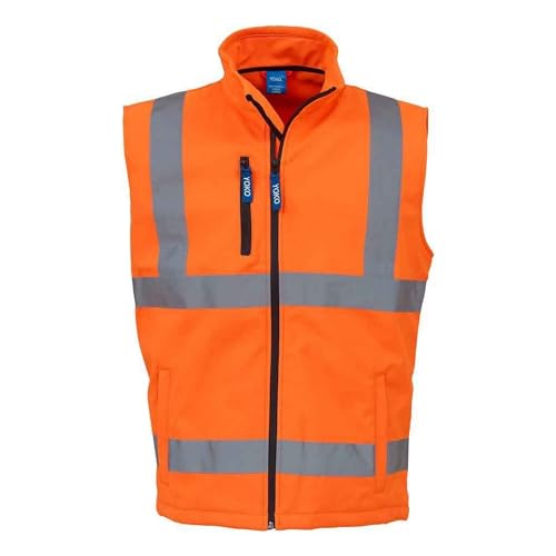 Yoko Herren yk050/HV006 Hi-Vis Softshell Weste 3XL Orange von Yoko