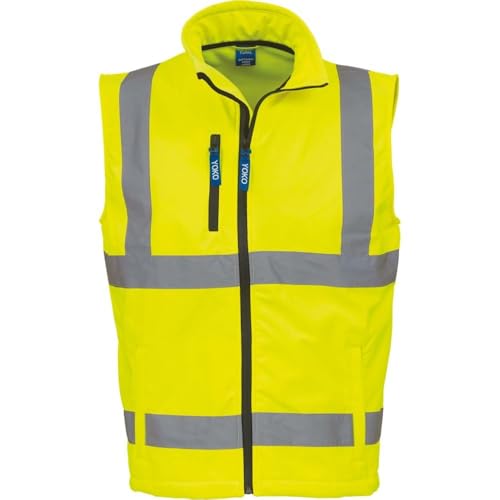 Yoko Herren yk050/HV006 Hi-Vis Softshell Weste Größe L gelb von Yoko