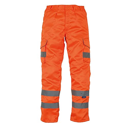 Yoko Herren yk073/hv018t/3 M Hi Vis Polycotton Cargo Hose mit Knie Pad Taschen, Herren, Yk073/Hv018T/3M, Orange, Size 48L Yoko Herren yk073/hv018t/3 M Hi Vis Polycotton Cargo Hose mit Knie Pad Taschen, Herren, Yk073/Hv018T/3M, Orange, Size 48L von Yoko