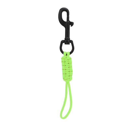 Yomiyuyr Tauch-Lanyard, professionelles Tauch-Lanyard aus Edelstahl mit um 360 Grad drehbarem Clip zur sicheren Befestigung von Tauchgeräten für Taucher und im Freien (Grün) von Yomiyuyr