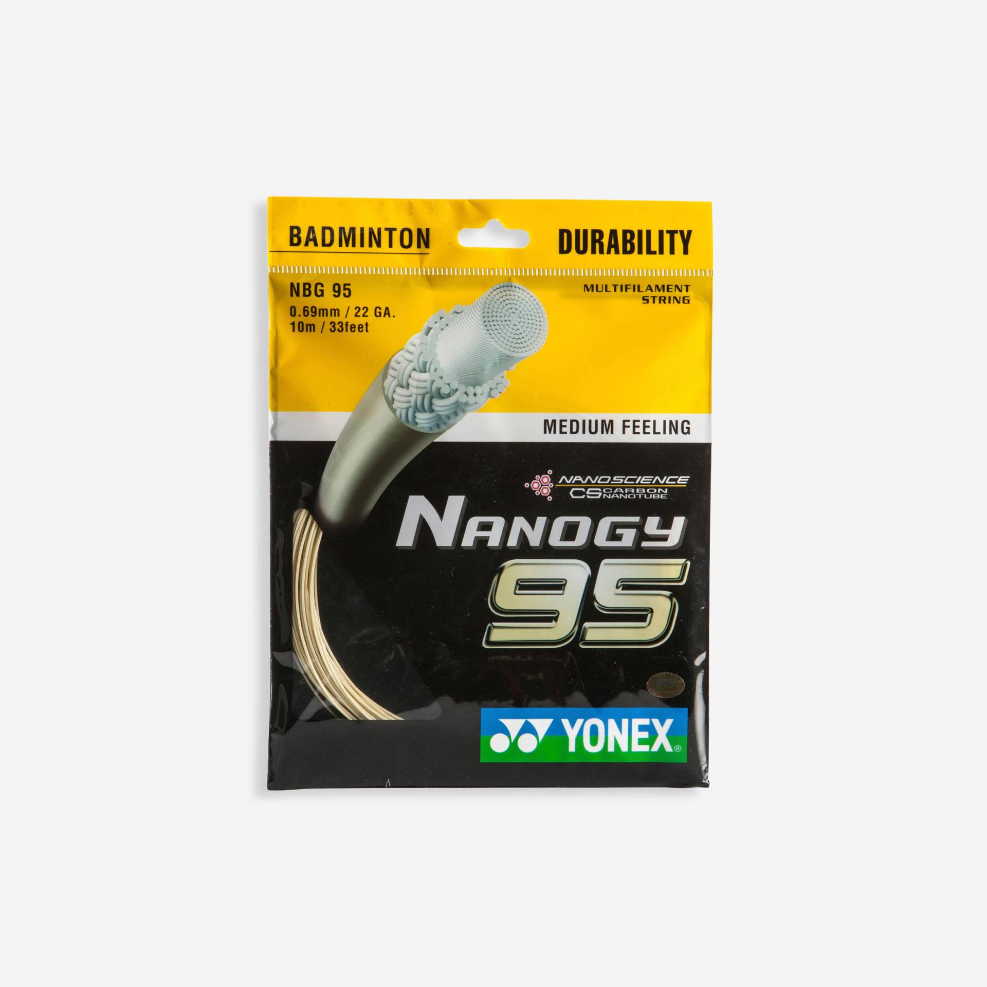 Badmintonsaite Nanogy 95 bernsteinfarben Badmintonsaite Nanogy 95 bernsteinfarben von Yonex