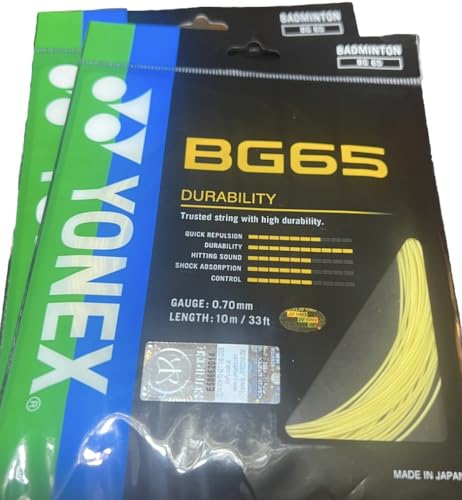 Yonex Unisex – Erwachsene BG65 Badmintonsaitenset 10m Tennis-Saite, One Size Yonex Unisex – Erwachsene BG65 Badmintonsaitenset 10m Tennis-Saite, One Size von YONEX