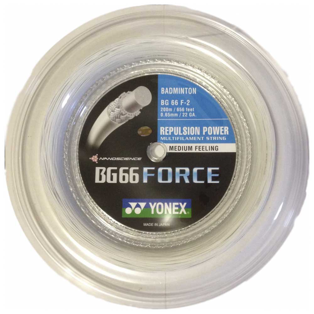 Yonex Bg 66 Force 200 M Badminton Reel String Weiß 0.65 mm von Yonex